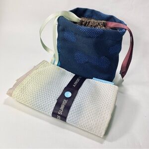 Bundle 2 KLM X Envisions Travel Bags Tote Foldable Cinch Drawstring Bag